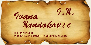 Ivana Mandoković vizit kartica